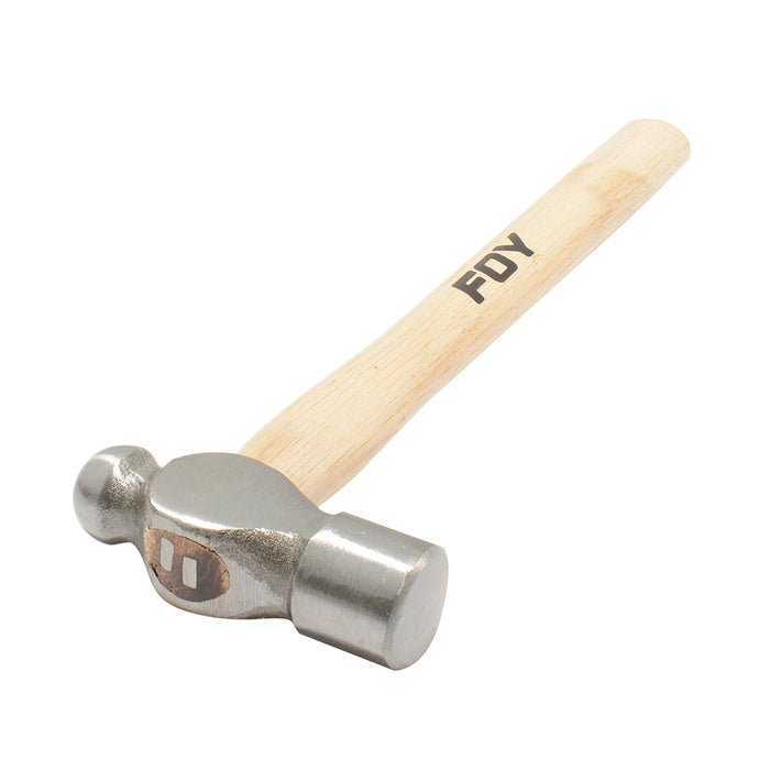 Martillo de bola pulido con mango de madera de 15", 24 oz Foy