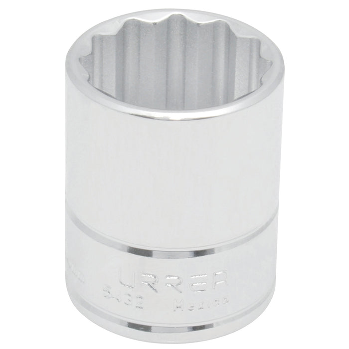 Dado cuadro de 1/2", 12 puntas, en pulgadas, 13/16" Urrea