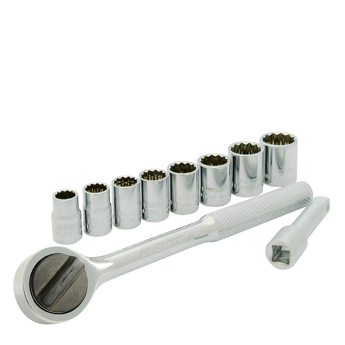 Juego de dados y accesorios cuadro de 3/8" métrico, 10 piezas Surtek