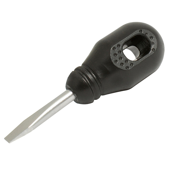 Destornillador con mango negro, tipo trompo punta plana 1/4" x 1-1/4" Foy