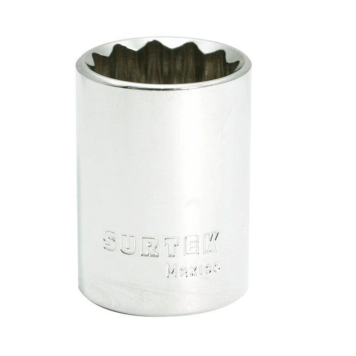 Dado en pulgadas cuadro de 1/2", 12 puntas, 3/4" Surtek