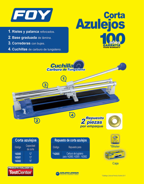 Corta azulejos 16" Foy