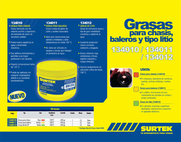 Grasa para chasis 450 gr Surtek