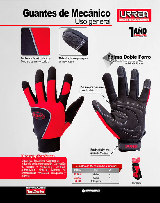 Guantes de mecánico con doble forro G Urrea