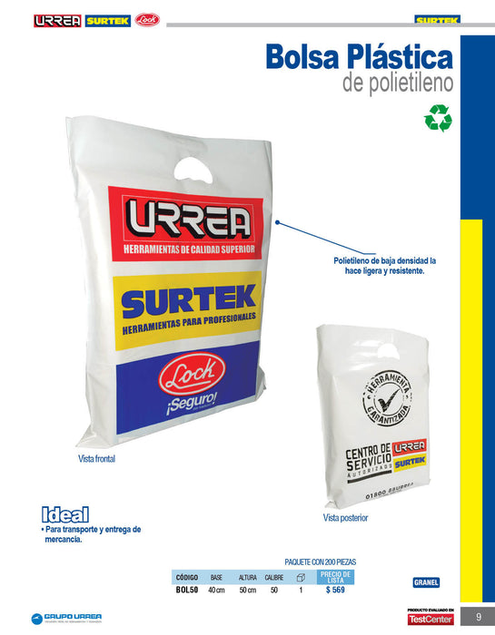 Paquete de bolsas plásticas, 200 piezas Surtek