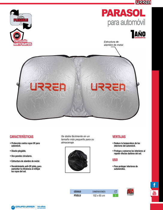 Parasol para auto fabricado de nailon Urrea