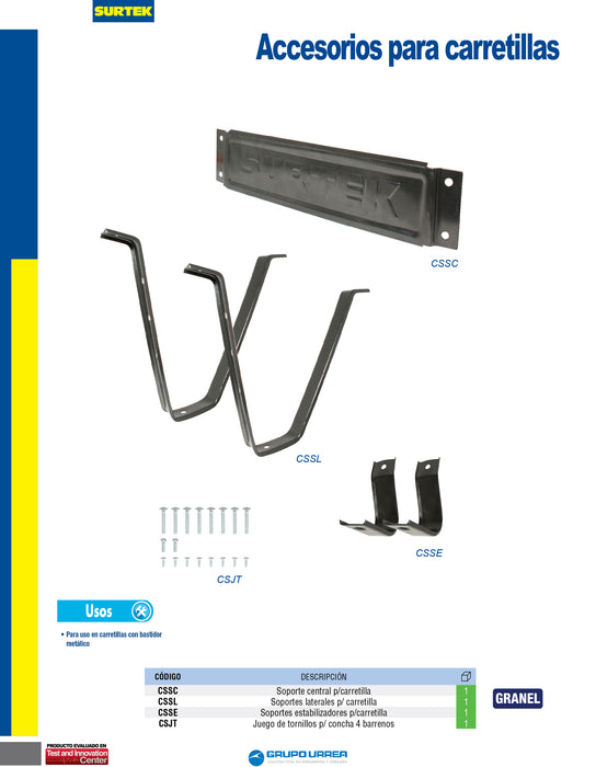 Soporte central para carretilla Surtek