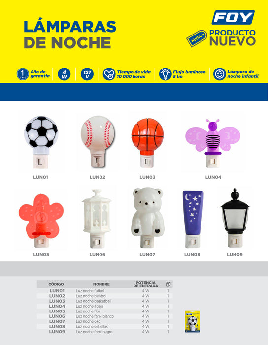 Lámpara decorativa de noche, oso 4 W Foy