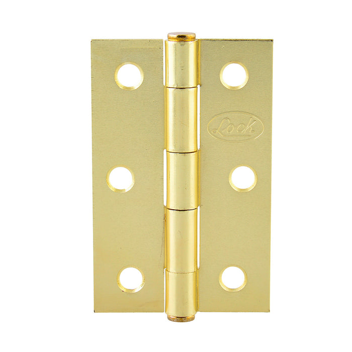 Bisagra alargada perno remachado de acero latón brillante 3" x 2.08" Lock