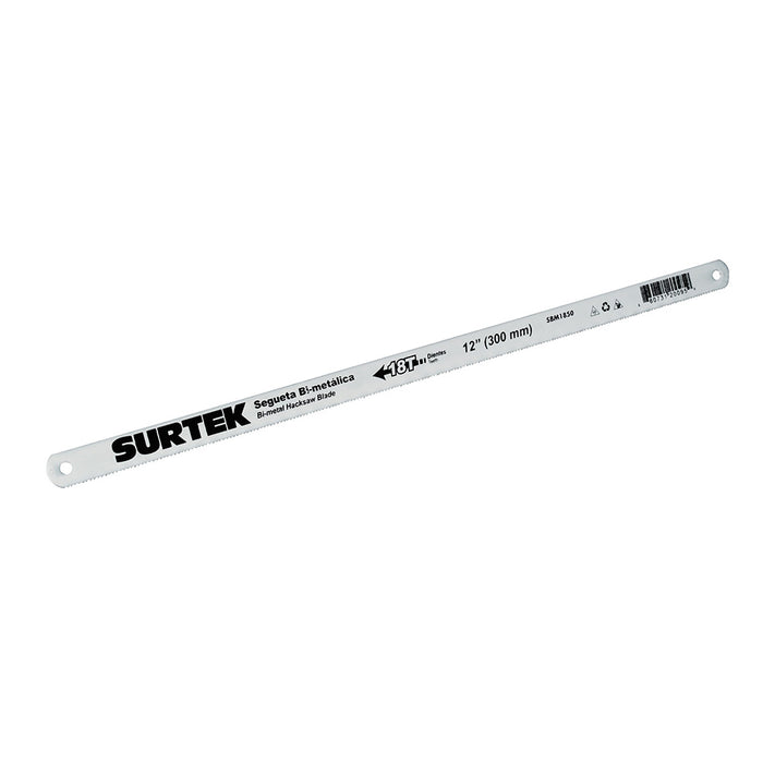 Segueta bimetálica de 12", 18 DPP, 50 piezas Surtek