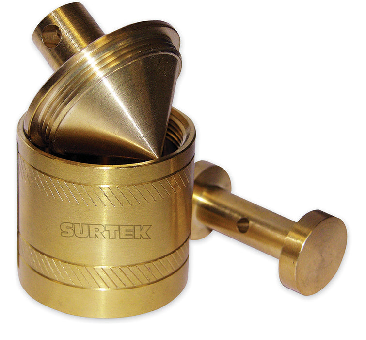 Plomada de latón tipo barril 580 g Surtek