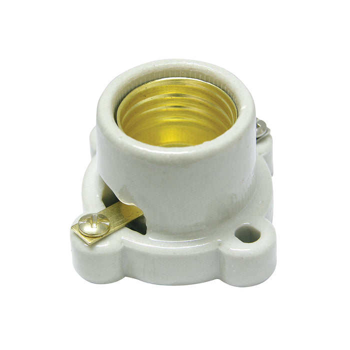 Portalámpara de base cuadrada 2", color blanco Surtek