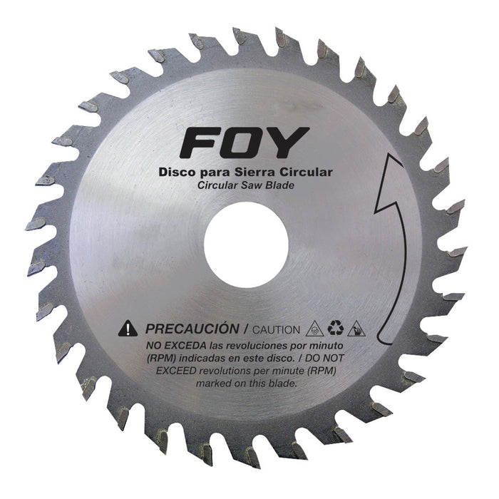 Disco para sierra circular para corte madera 40 dientes, 10" Foy