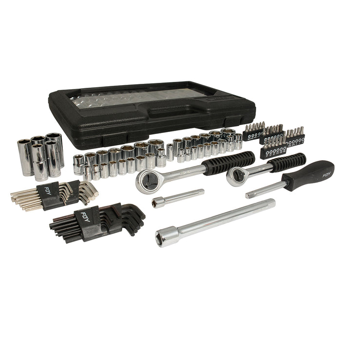 Juego combinado de herramienta 88 piezas, con estuche plástico Foy