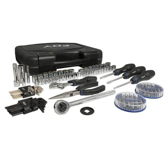 Juego combinado de herramienta 94 piezas, con estuche plástico Foy