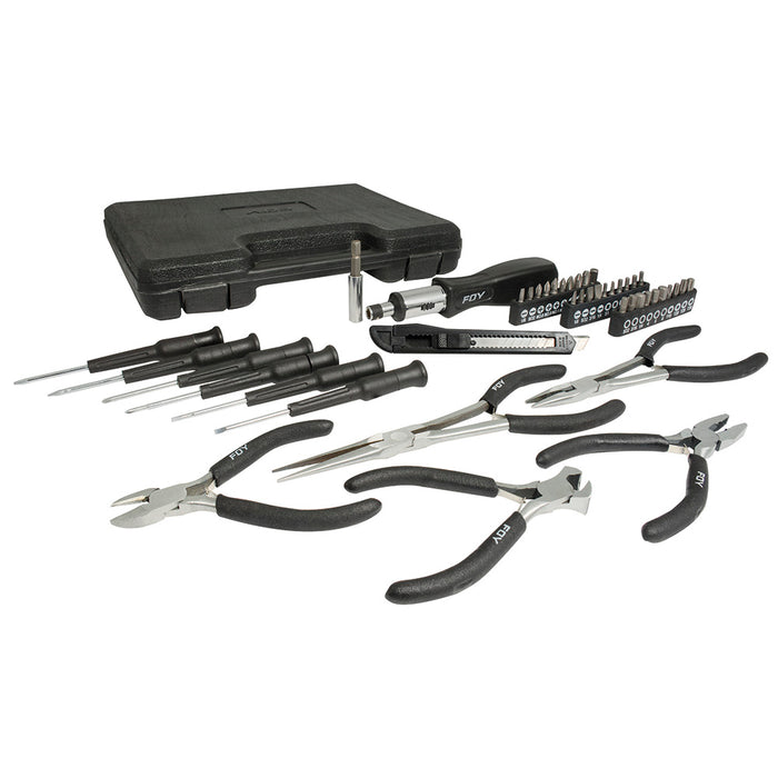 Juego combinado de herramienta 44 piezas, con estuche plástico Foy