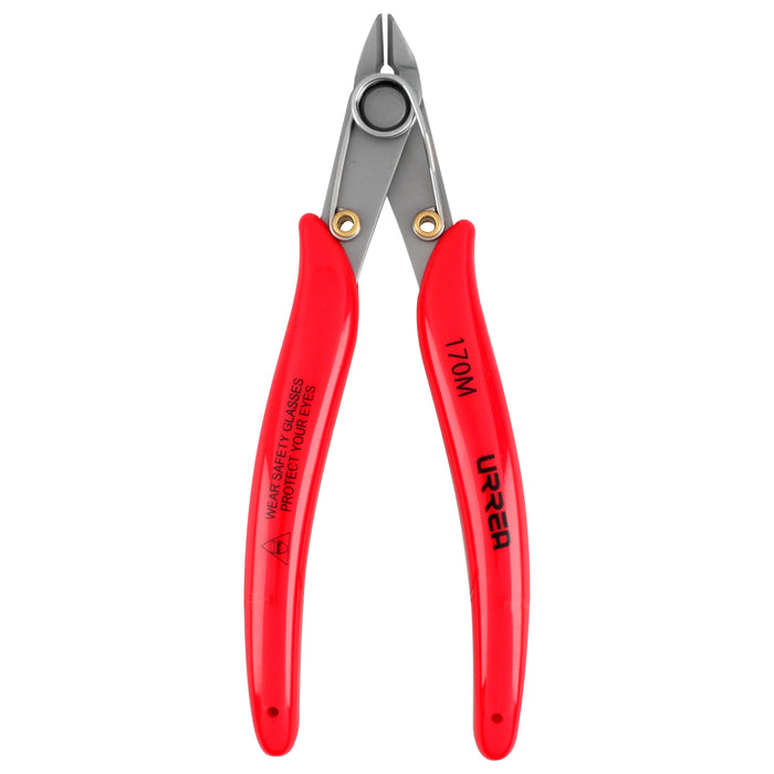 Pinza para electrónica con mango rubber grip de 5-1/8" corte al ras 22° Urrea