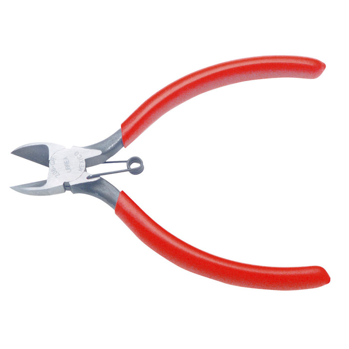 Pinza para electricista con mango rubber grip de 4-3/16" corte diagonal con resorte Urrea