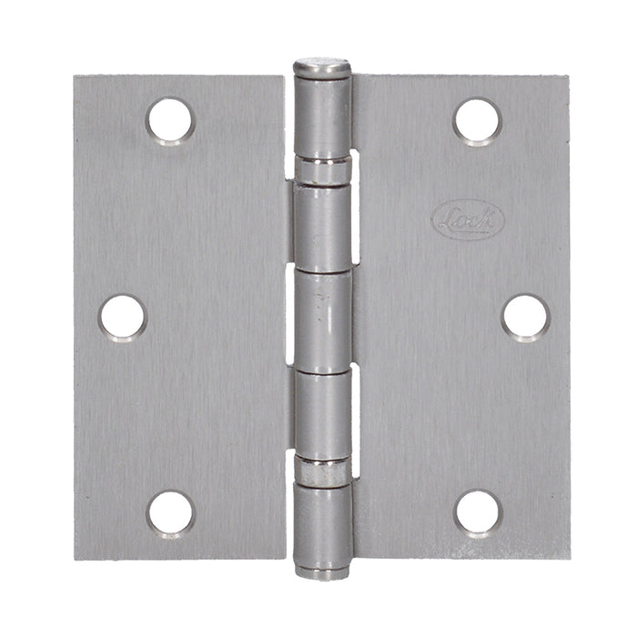 Bisagra cuadrada arquitectónica con balero de acero níquel satinado 4" x 4" Lock