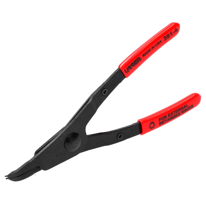 Pinza para anillos de retención con mango rubber grip fijas tipo externo ángulo de 45° Urrea