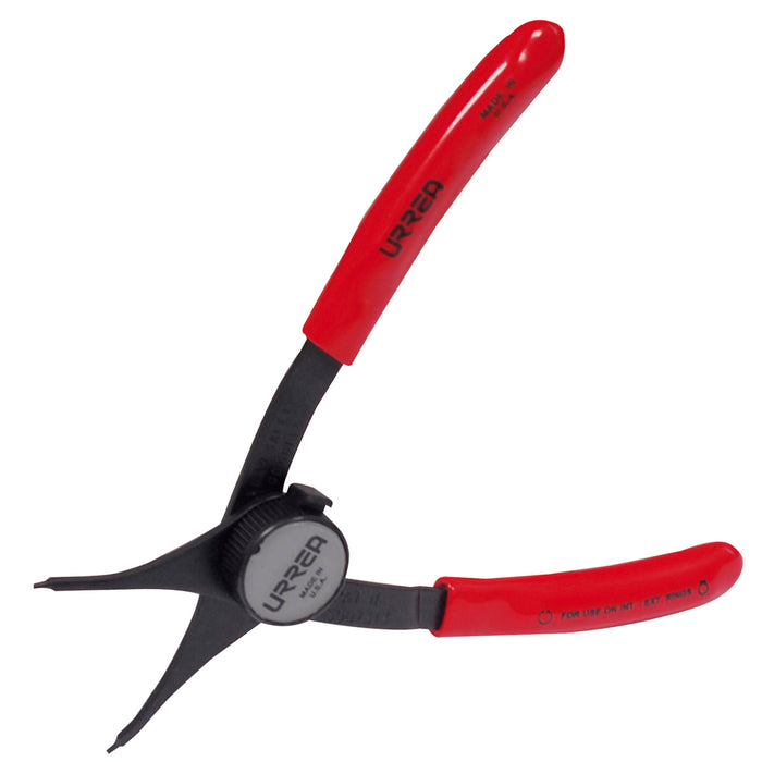 Pinza para anillos de retención convertibles con perilla .038 ángulo de 0° Urrea