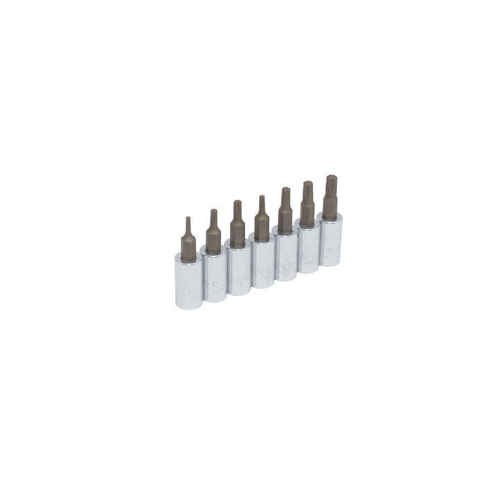 Juego de dados con punta torx cuadro de 1/4", 7 piezas Urrea