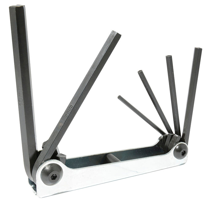 Juego de llaves hexagonales tipo navaja métricas 3 a 10 mm estuche metálico, 6 pz Urrea