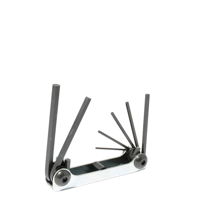 Juego de llaves hexagonales tipo navaja métricas 1.5 a 6 mm estuche metálico, 7 pz Urrea