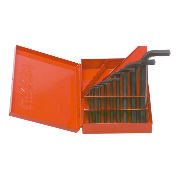 Juego de llaves hexagonales tipo "L", métricas, 10 piezas en estuche plástico Urrea