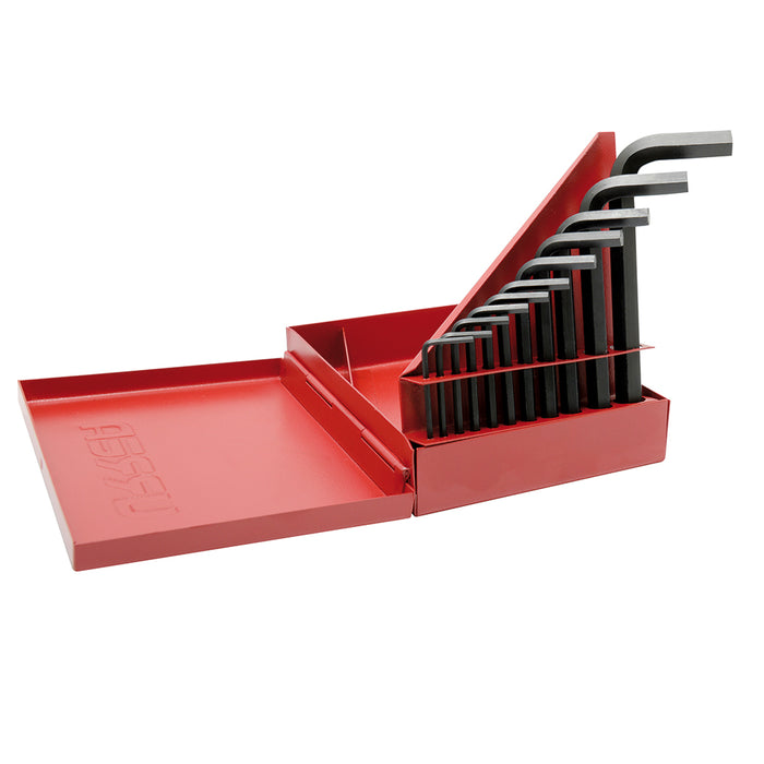 Juego de llaves hexagonales tipo "L", en pulgadas, 11 piezas en estuche plástico Urrea