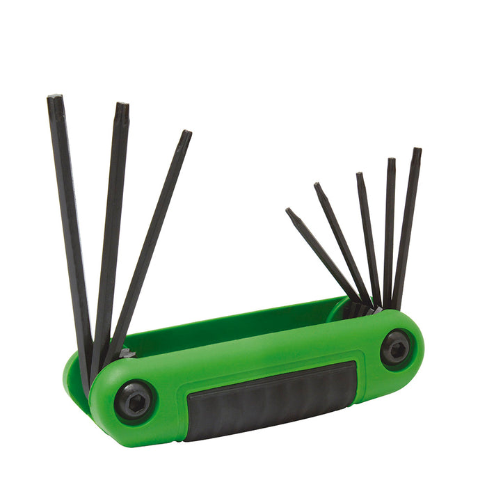 Juego de llaves hexagonales tipo navaja torx T6 a T25 estuche bimaterial, 8 pz Urrea