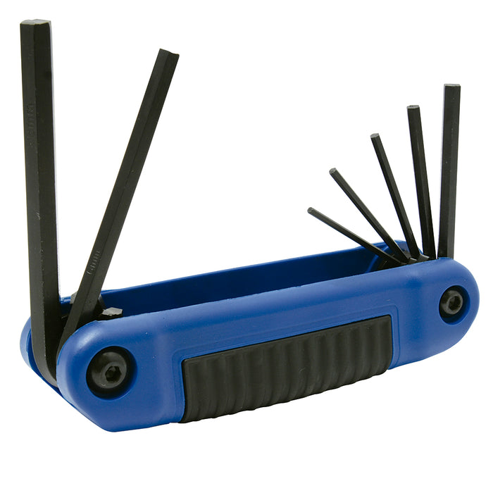 Juego de llaves hexagonales tipo navaja métricas 2 a 8 mm estuche bimaterial, 7 pz Urrea