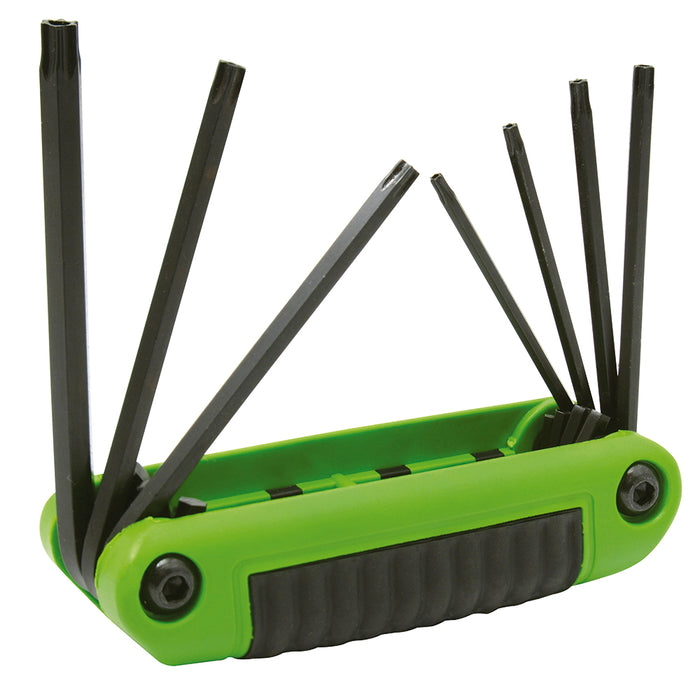 Juego de llaves hexagonales tipo navaja torx Tamper Proof T10 a T40 estuche bimat, 7 pz Urrea