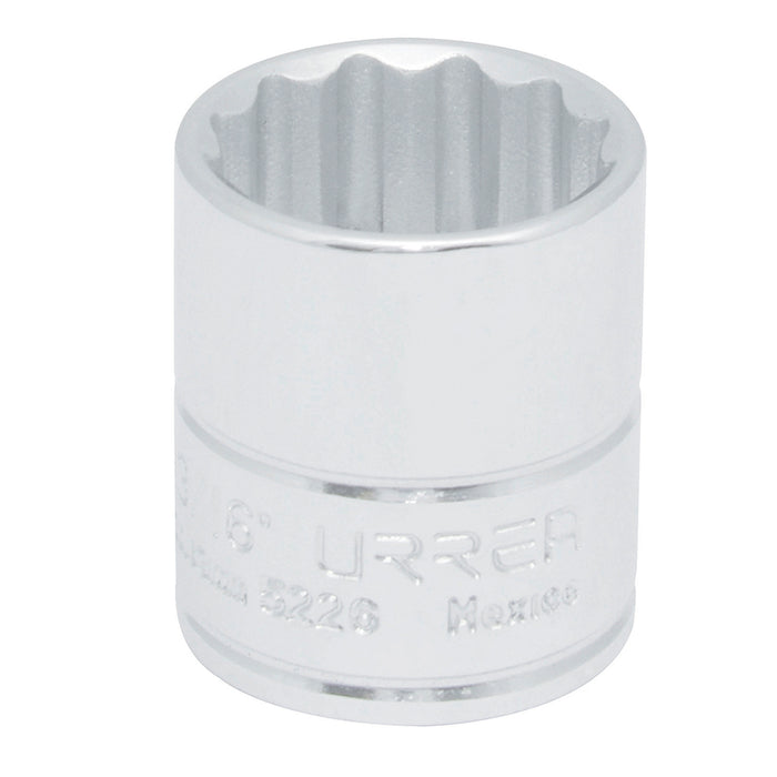 Dado cuadro de 3/8", 12 puntas, en pulgadas, 13/16" Urrea