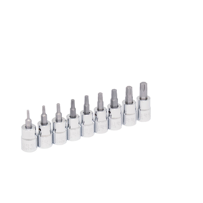 Juego de dados con punta torx cuadro de 3/8", 9 piezas Urrea