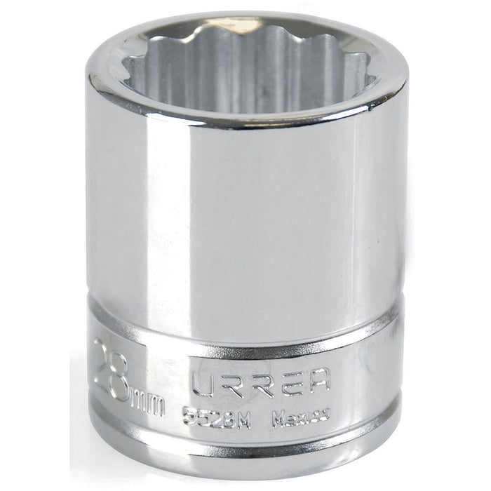 Dado cuadro de 3/4", 12 puntas, métrico, 28 mm Urrea