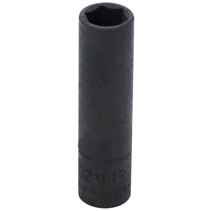 Dado de impacto largo cuadro de 1/4", 6 puntas, en pulgadas, 11/32" Urrea