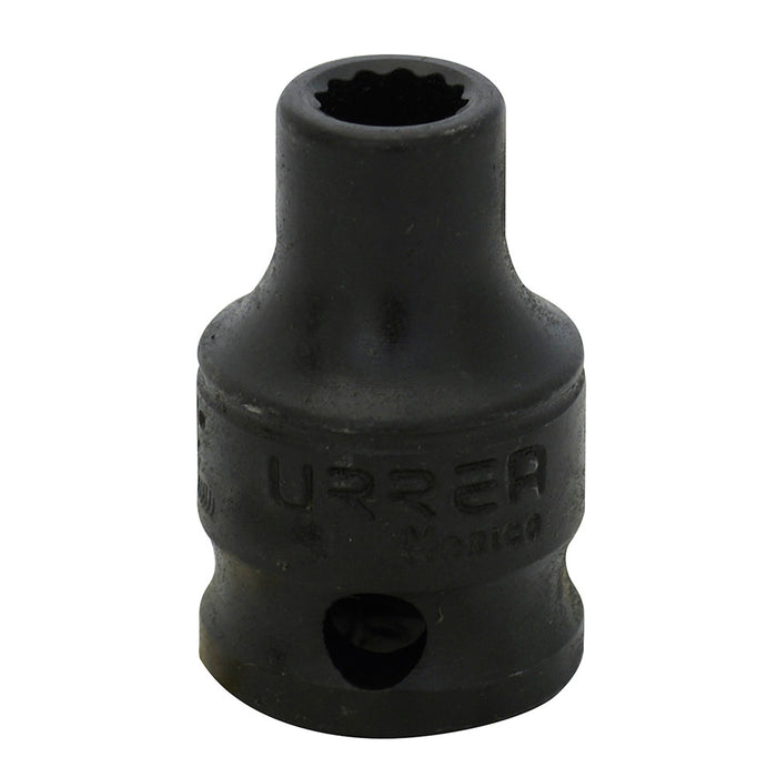 Dado de impacto cuadro de 3/8", 12 puntas, en pulgadas, 3/8" Urrea
