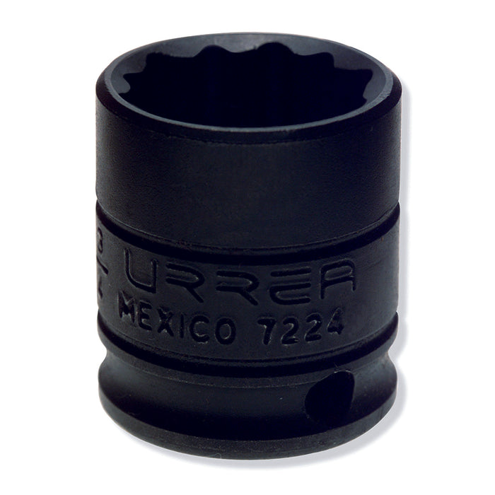 Dado de impacto cuadro de 3/8", 12 puntas, en pulgadas, 3/4" Urrea