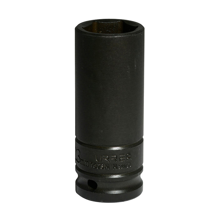 Dado de impacto largo cuadro de 1/2", 6 puntas, métrico, 23 mm Urrea