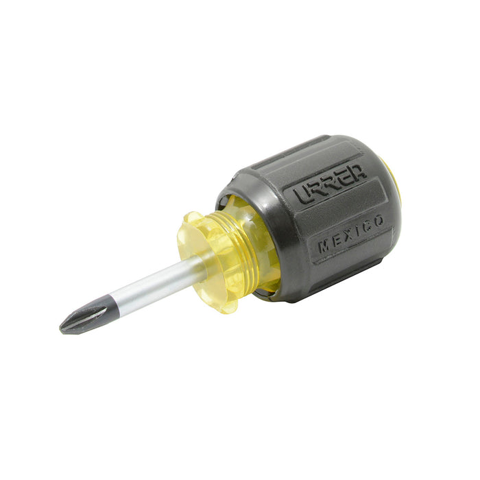 Destornillador con mango cushion grip, tipo trompo punta Phillips barra redonda #2 x 1-3/8 Urrea
