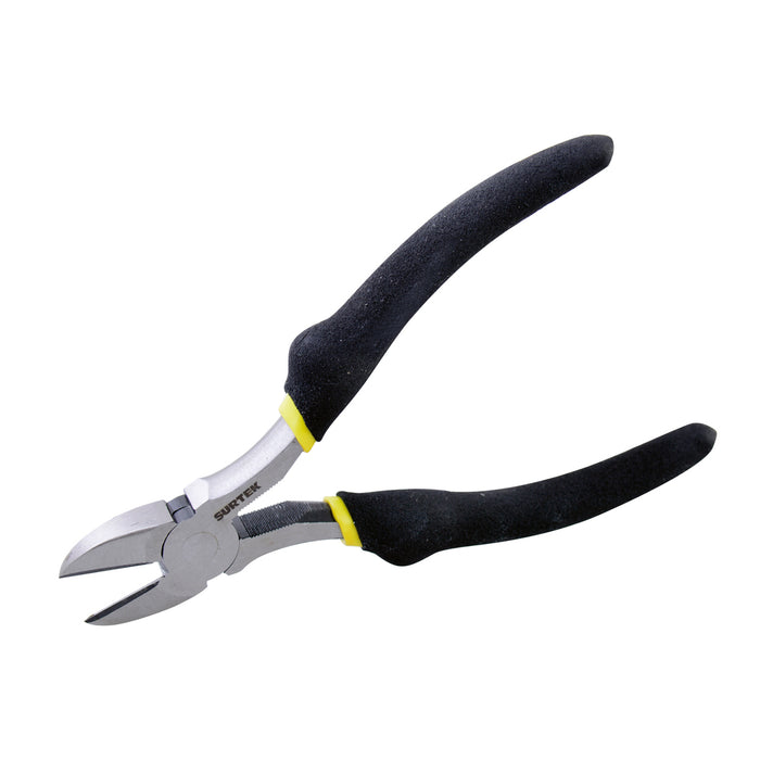 Pinza para electricista con mango rubber grip de 7" corte diagonal Surtek