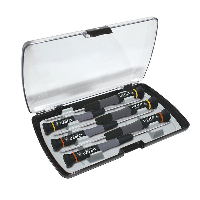 Juego de destornilladores de precisión ESD anti-estáticos combinados,6 pz en caja plástica Urrea