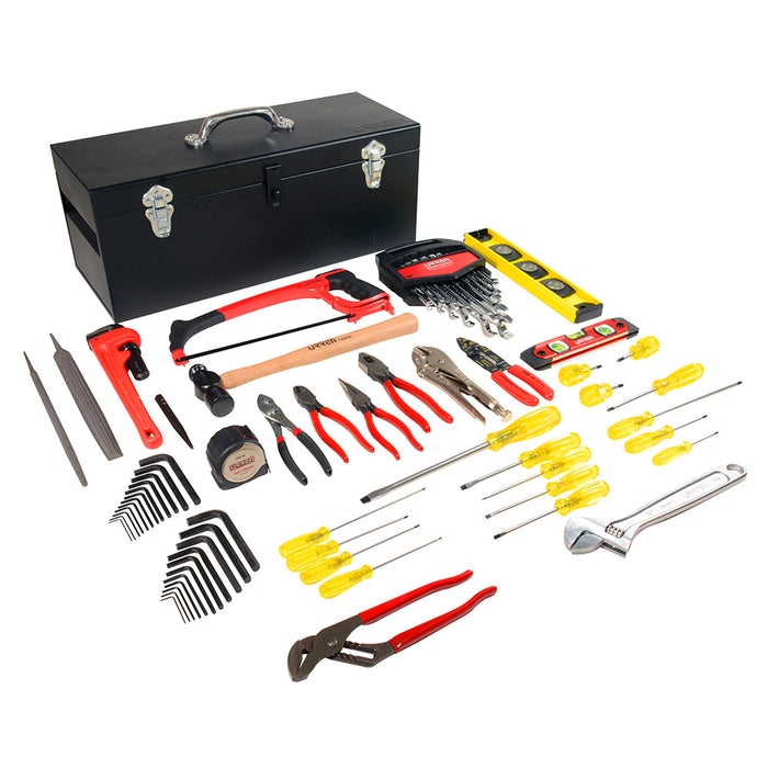 Juego básico industrial para eléctrico en pulgadas 65 piezas, con caja D7C20 Urrea