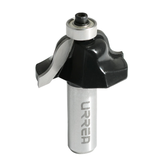 Broca para router de acero romana con balero 1-5/8" zanco de 1/4" Urrea