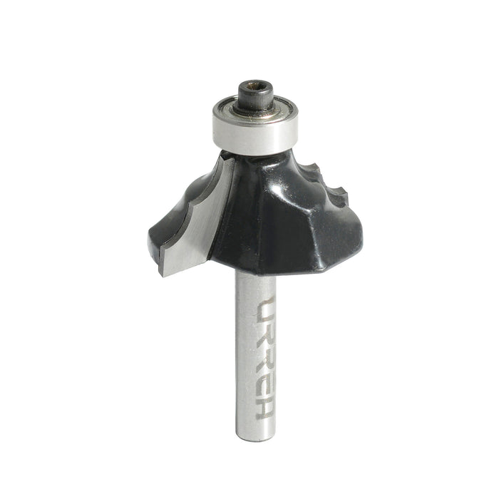 Broca para router de acero moldura clásica con balero 1-3/8" zanco de 1/4" Urrea