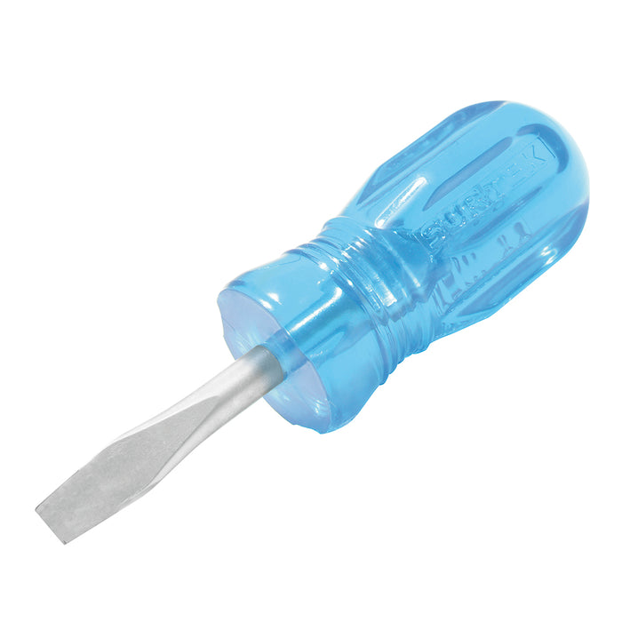 Destornillador con mango azul, tipo trompo punta plana 1/4" x 1-1/2" Surtek