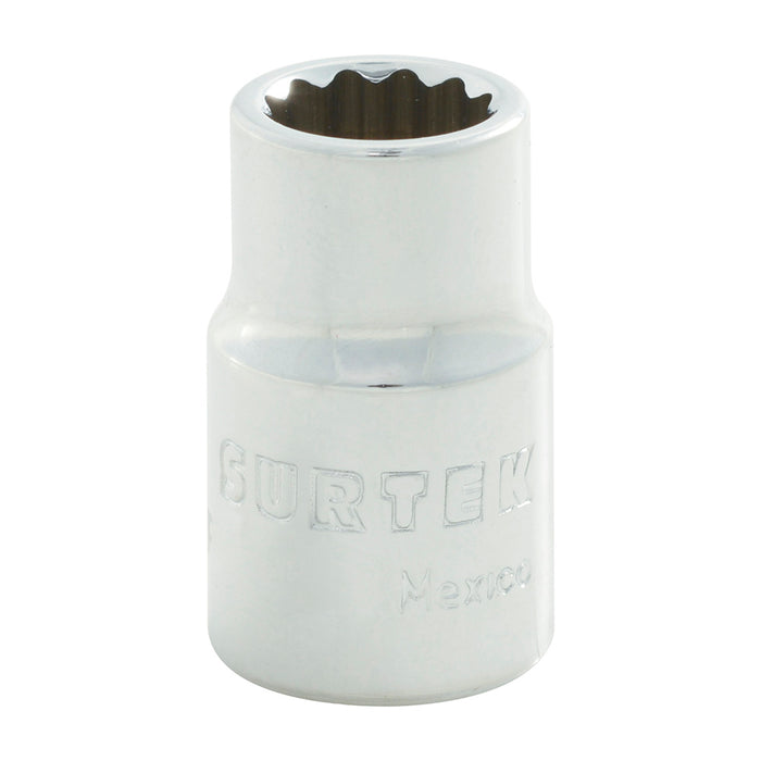 Dado cuadro de 3/8", 12 puntas, en pulgadas, 3/8" Surtek