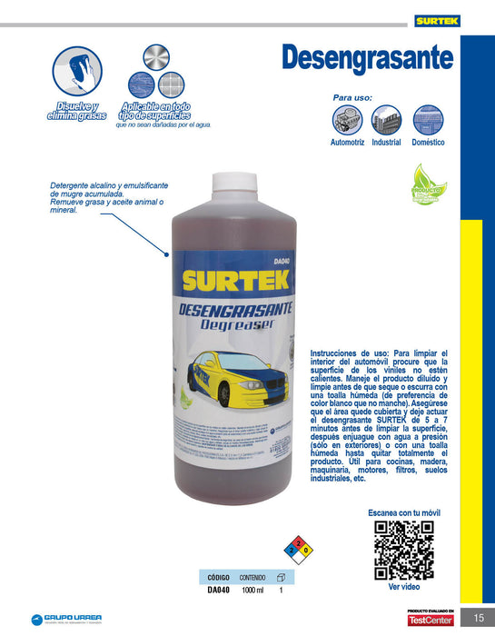Desengrasante 1 lt Surtek