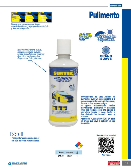 Pulimento 250 ml Surtek